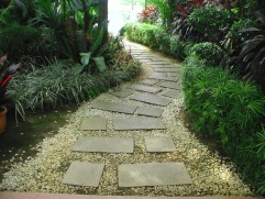 Beautify your garden walkways with stone and pavers
